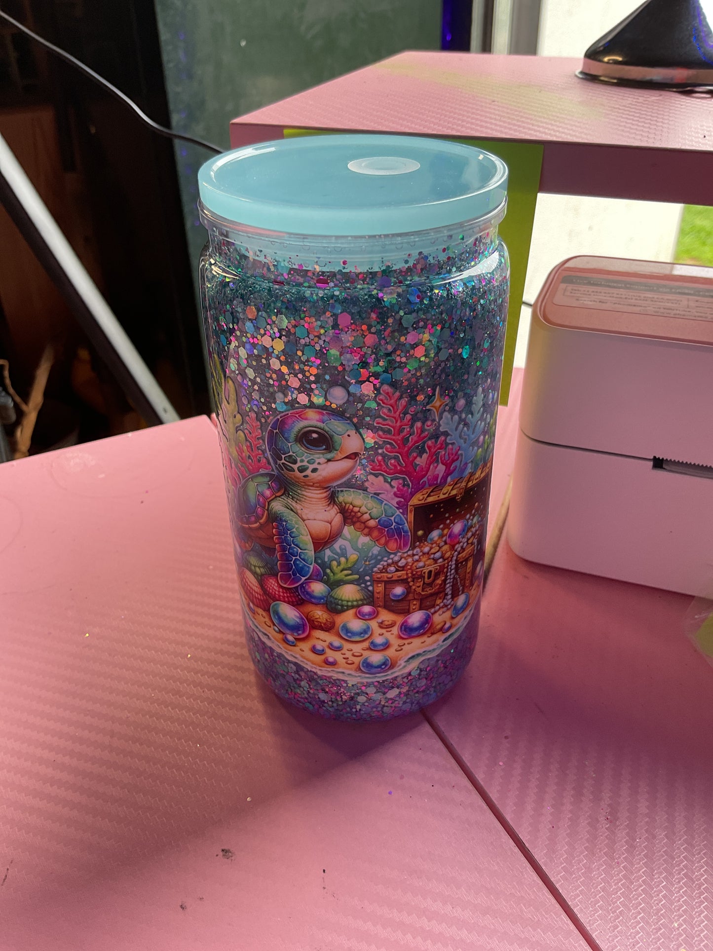16oz acrylic turtles
