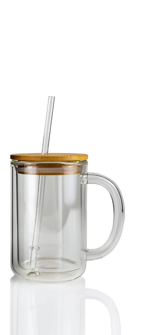 15 Oz Glass Snowglobe Mug